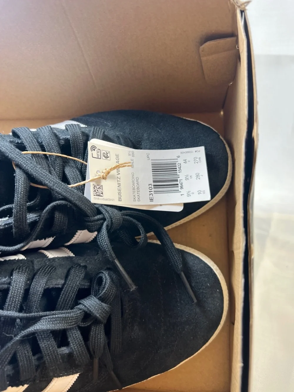 adidas Busenitz Suede Sneakers - Black with White Accents